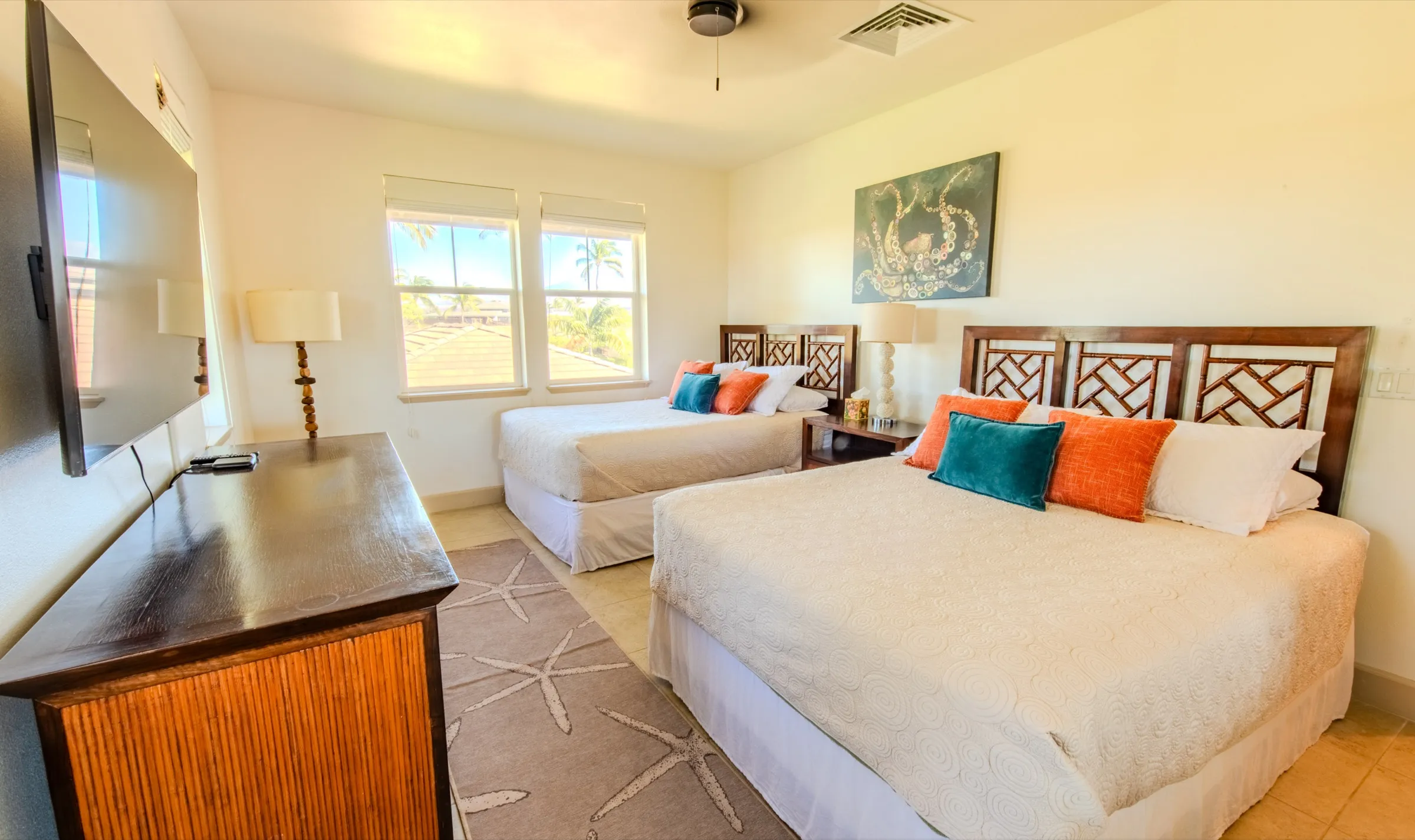 Second bedroom with two queen beds